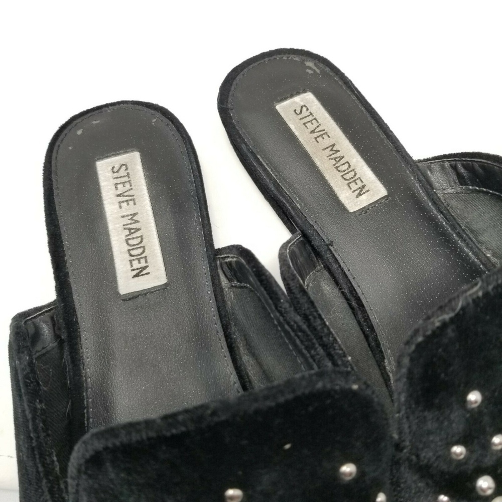 STEVE MADDEN Mules Slippers 10 M Black Velvet - Picture 6 of 8